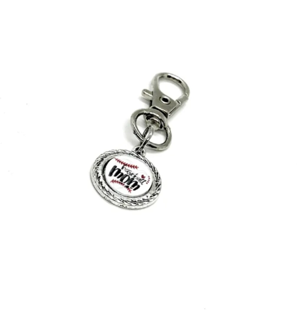 Baseball Mom Clip On Bag Charm, Love My Baseball Player, Gift For Her, Team Mom Gifts, Mothers Day, Gift For Her, Wife Gift, Friend Gift MakerPlace